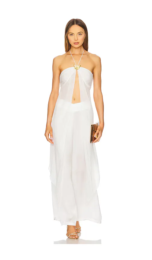 Coral Orchid Drape Top by Cin Cin