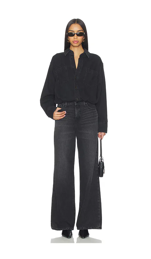Denim Shirt Jumpsuit by GOOD AMERICAN