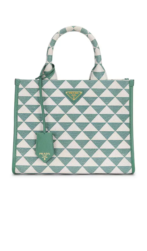 Prada Symbole Embroidered Tote Bag by Fwrd Renew