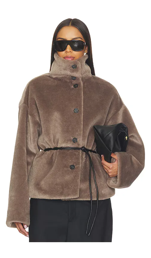 Avery Faux Fur Jacket by L'Academie