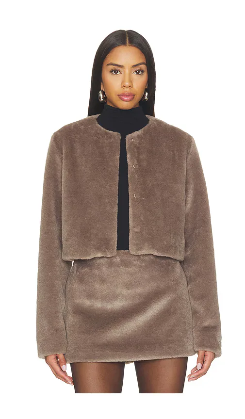 Ellie Faux Fur Jacket by L'Academie