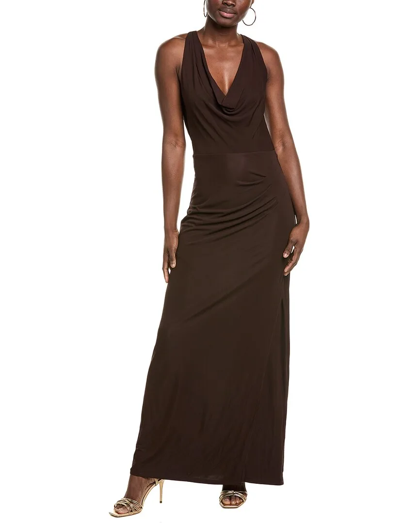 Kosme Deep V-Neck Gown by Simkhai