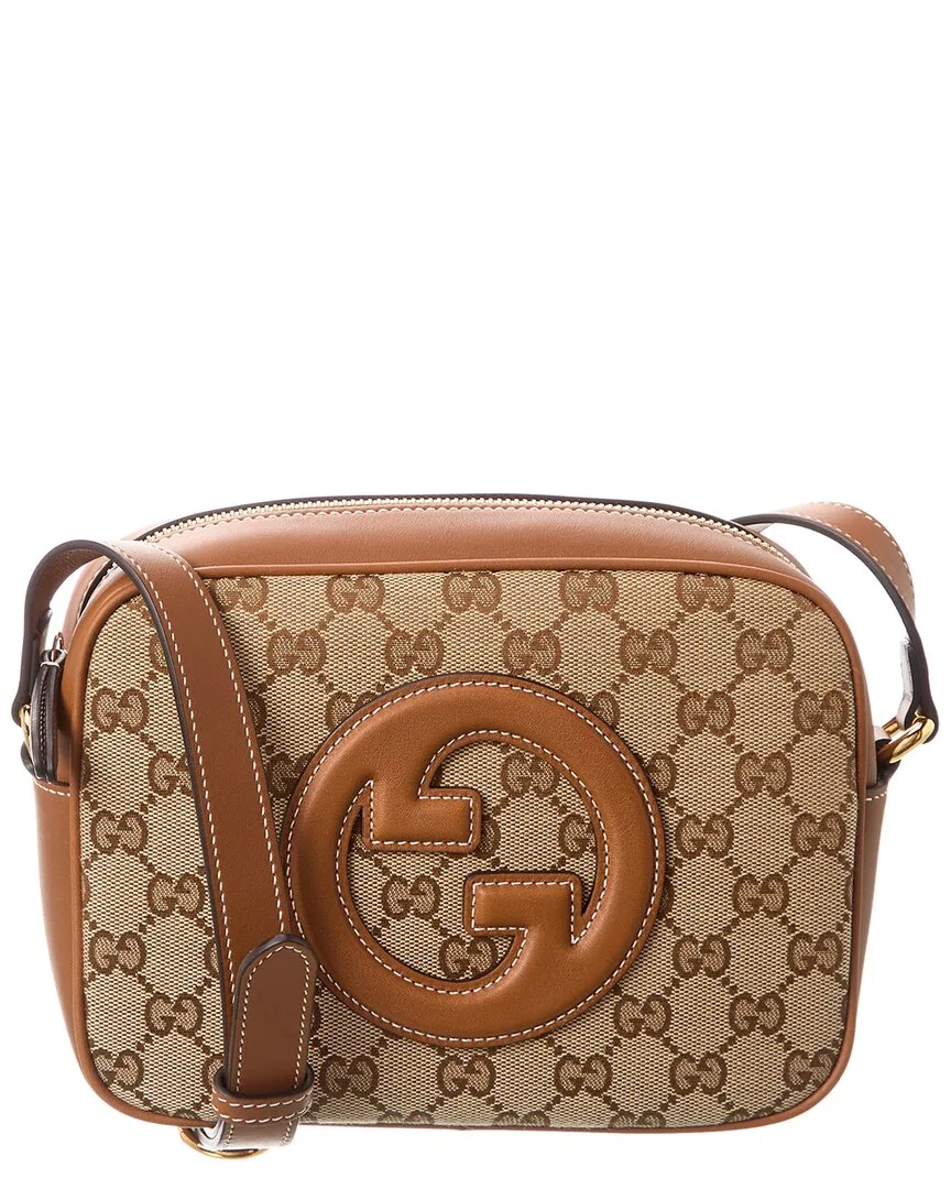 Blondie Mini Gg Canvas & Leather Camera Bag by Gucci