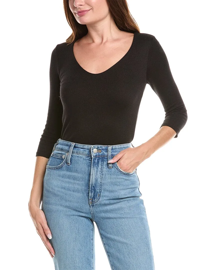 Doubled Front V-Neck T-Shirt by Michael Stars