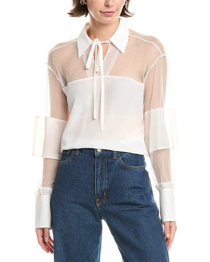 Mesh Silk Blouse by Rebecca Taylor