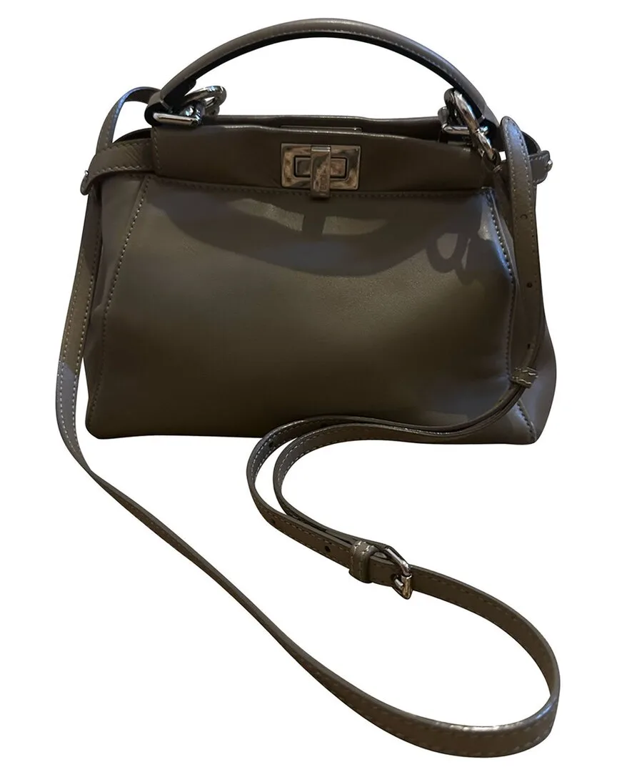 Beige Leather Peekaboo Mini (authentic Pre-Loved) by FENDI