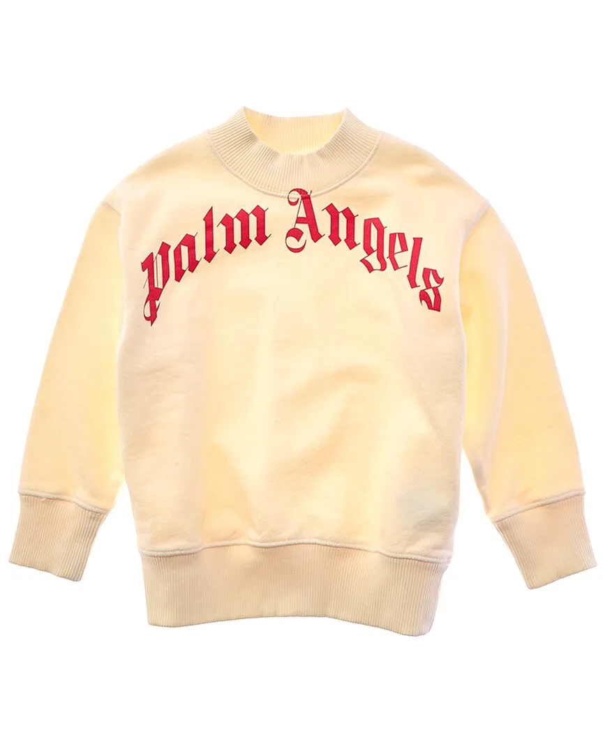 Classic Curved Logo Crewneck Sweatshirt by Palm Angels