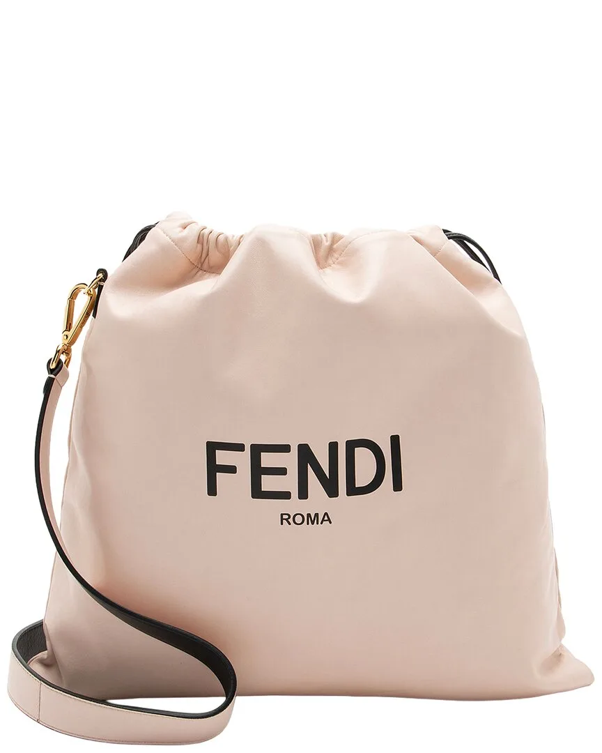 Pink Leather Drawstring Medium Shoulder Bag (authentic Pre-Loved) by FENDI