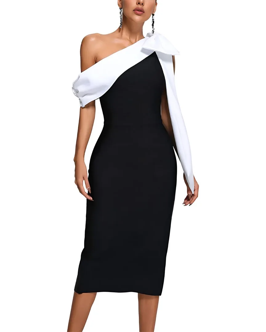 Solid Midi Dress by Amina Glam