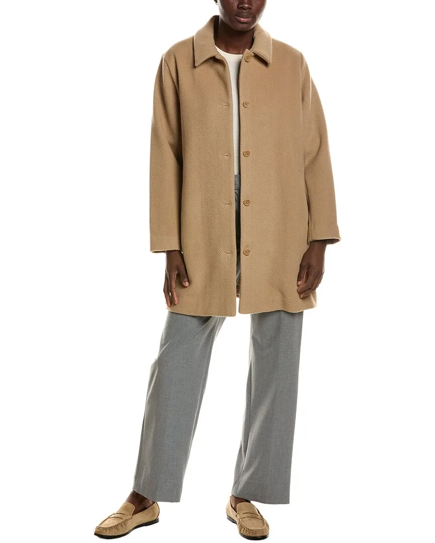 Classic Collar Wool Coat by Eileen Fisher