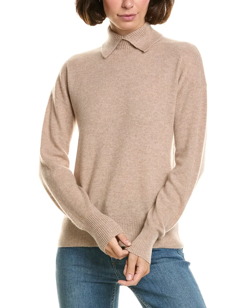 Collared 100% Cashmere Pullover by Incashmere