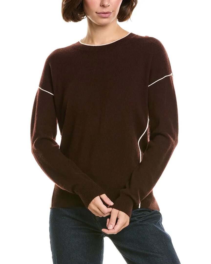 Seam Detail Wool & Cashmere-Blend Pullover by Incashmere
