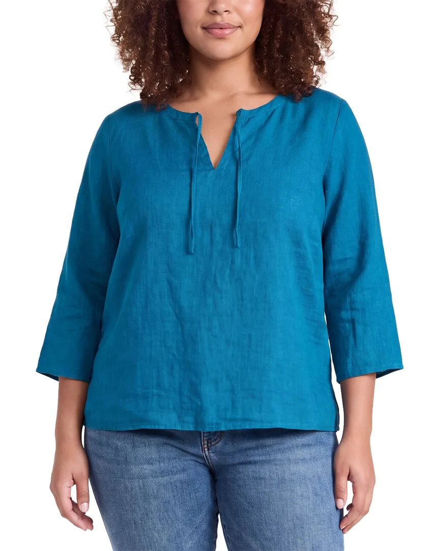 Round Neck Linen Top by Eileen Fisher