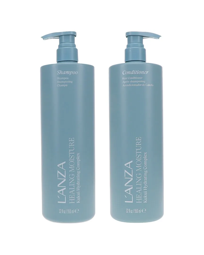 64Oz Healing Moisture Kukui Hydrating Complex Shampoo & Conditioner Combo Pack by Lanza