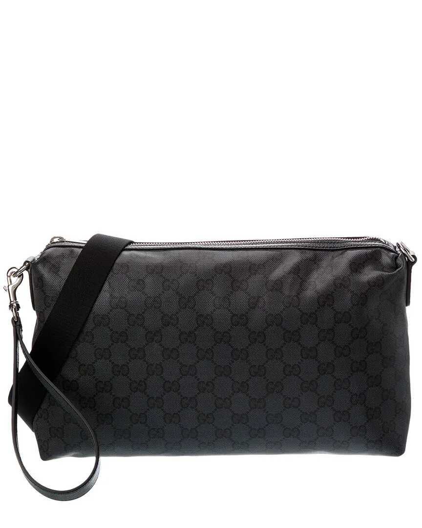 Essence Classic Medium Gg Coated Canvas & Leather Crossbody by Gucci