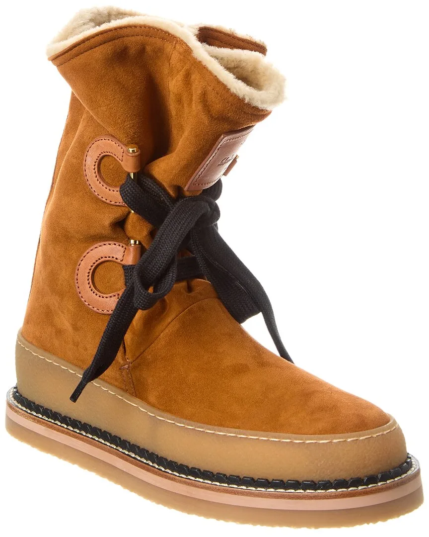 Celeno Suede Boot by Ferragamo