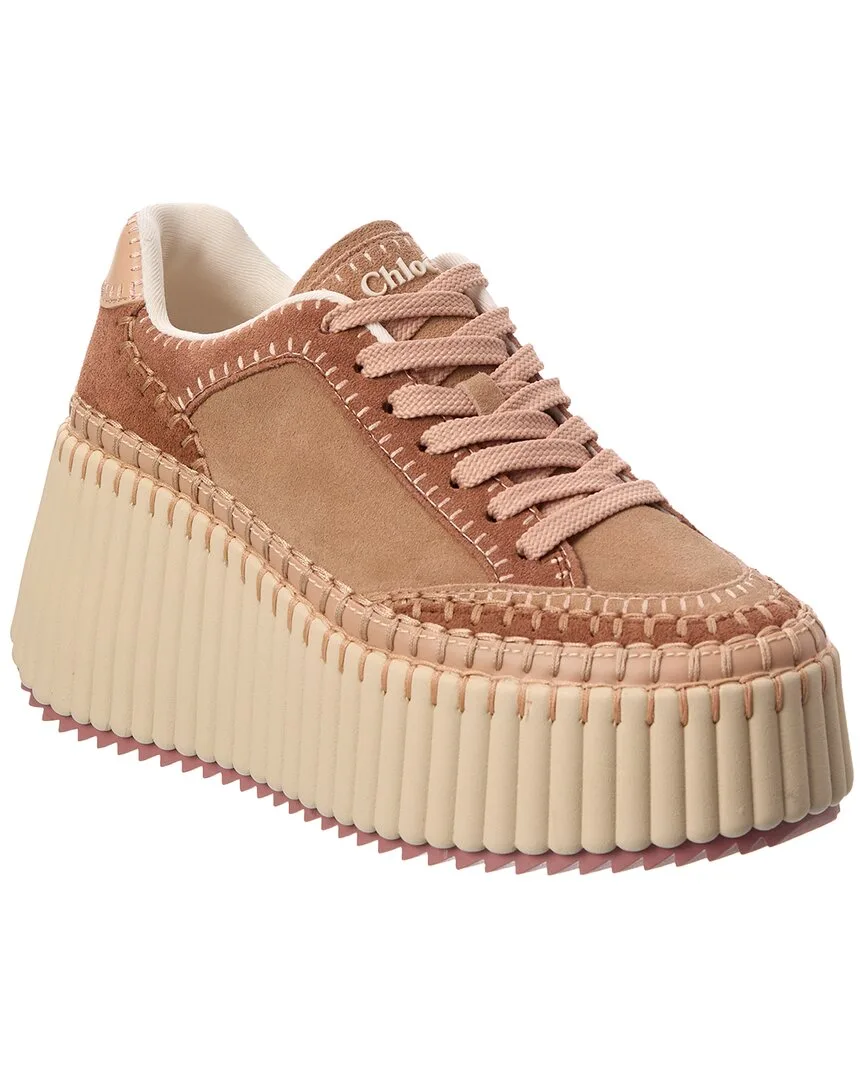 Nama Suede Wedge Sneaker by Chloé