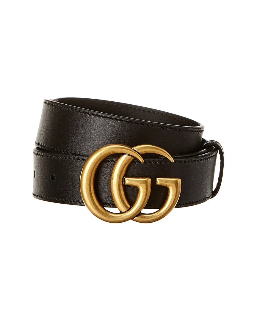 Interlocking G Buckle Leather Belt by Gucci