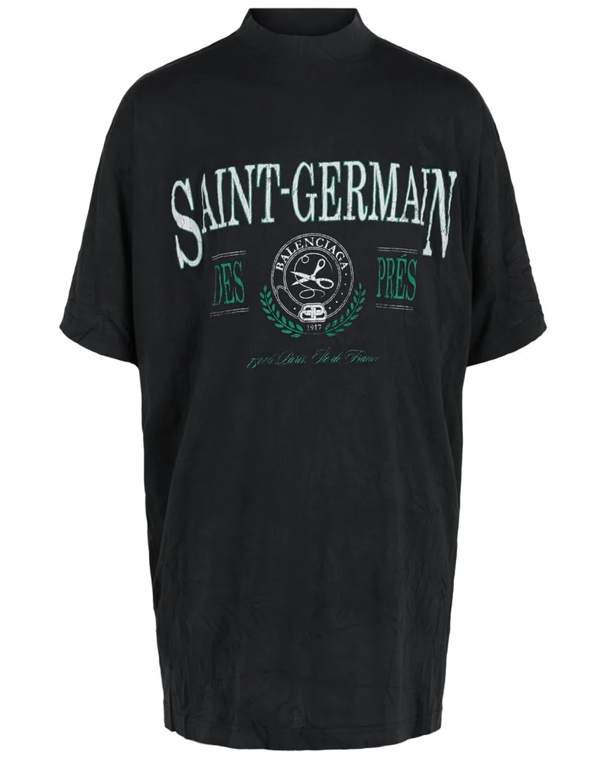 Saint-Germain Wrinkled Oversized T-Shirt by Balenciaga