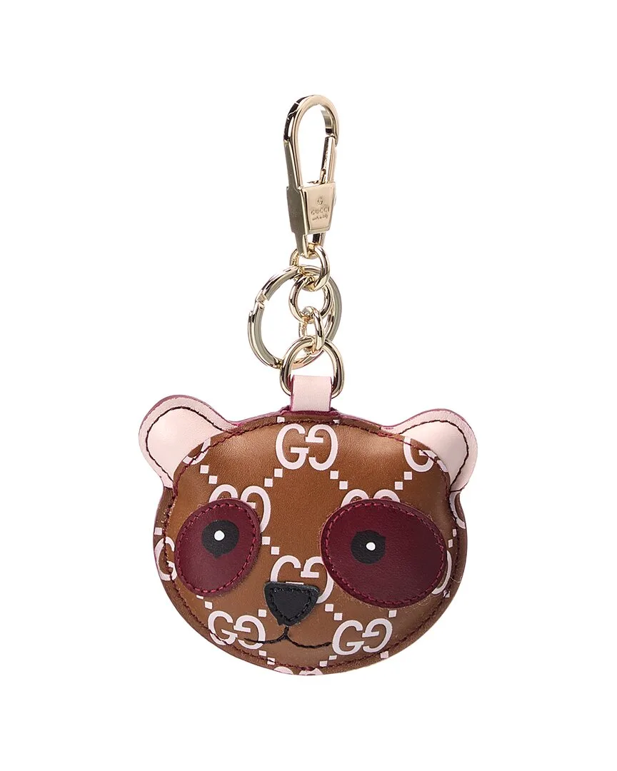 Panda Gg Leather Charm by Gucci