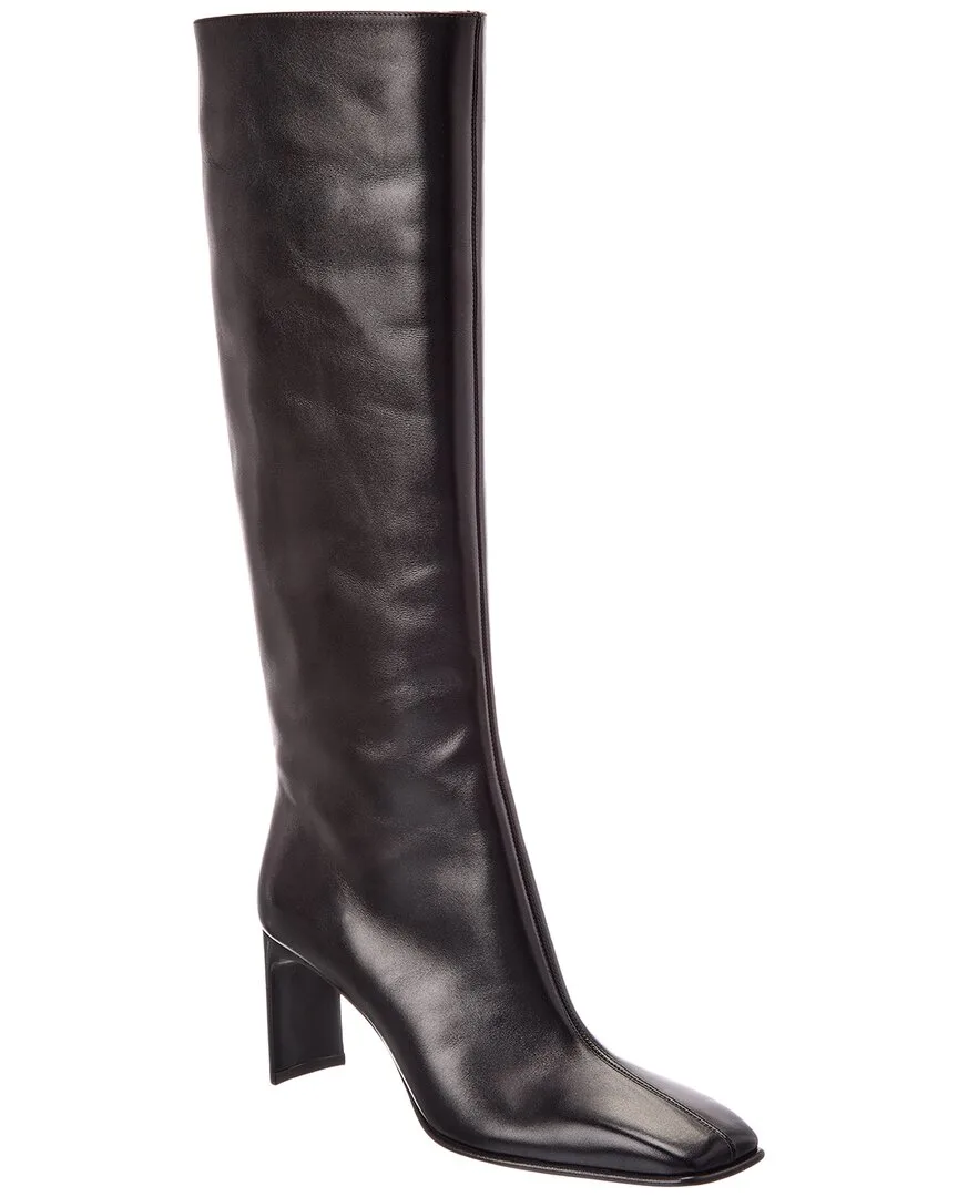 Cimelina Knee-High Leather Boot by Ferragamo