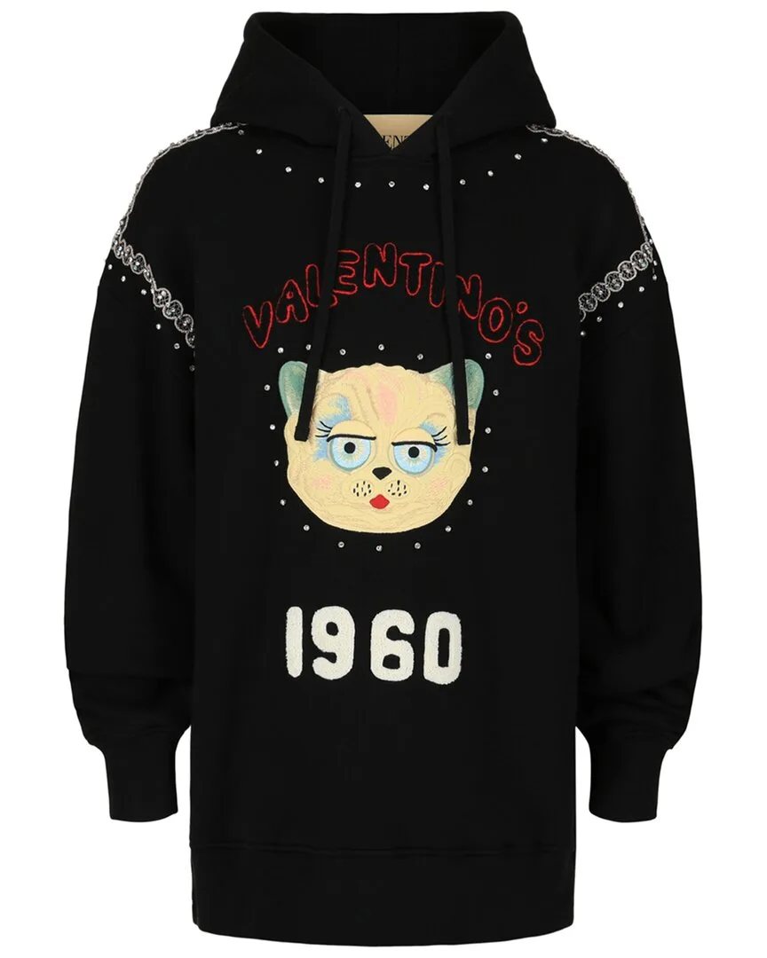 Le Chat De La Maison Patch Hoodie by Valentino