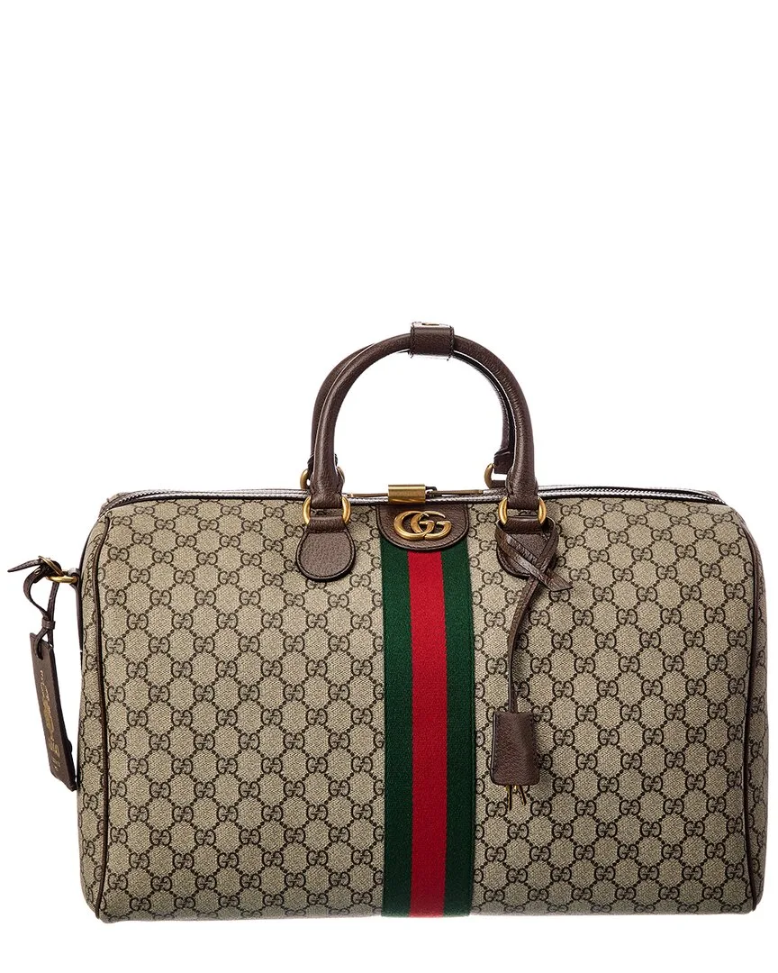 Savoy Medium Gg Coated Canvas & Leather Duffel Bag by Gucci