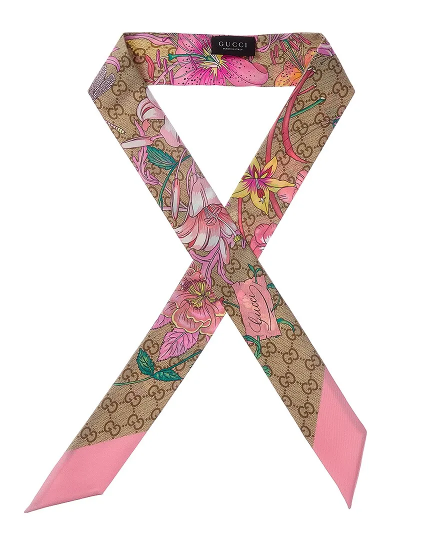 Gg Silk Scarf by Gucci