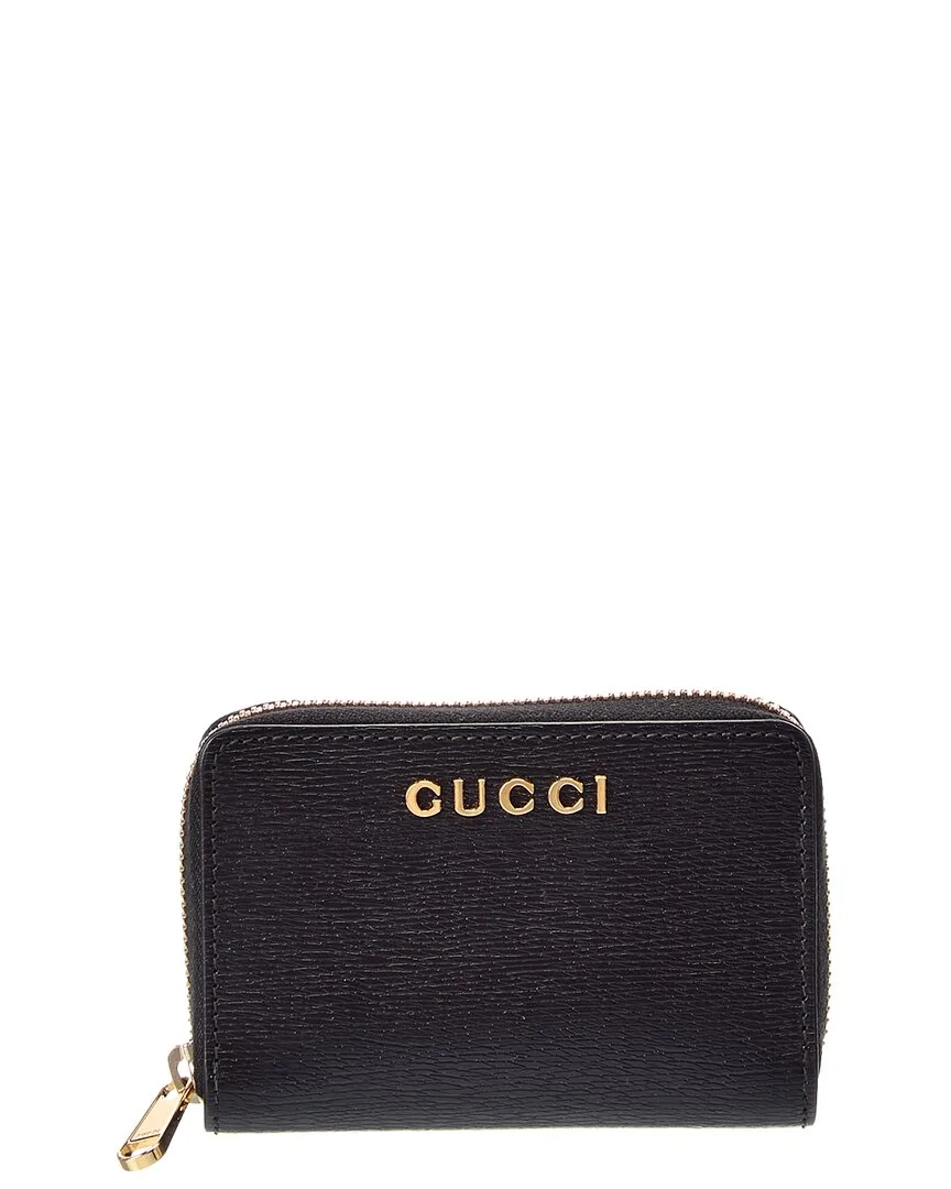 Gg Leather Zip Around Wallet by Gucci