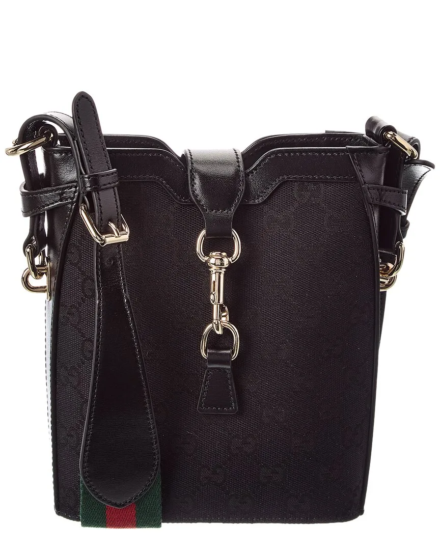 Original Mini Gg Canvas & Leather Bucket Bag by Gucci