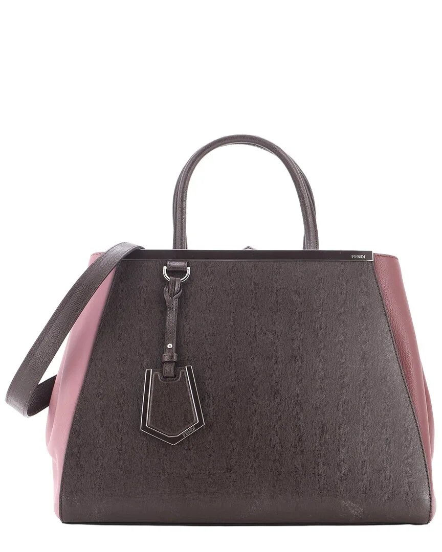 Brown Leather 2Jours Bag Medium (authentic Pre-Loved) by FENDI