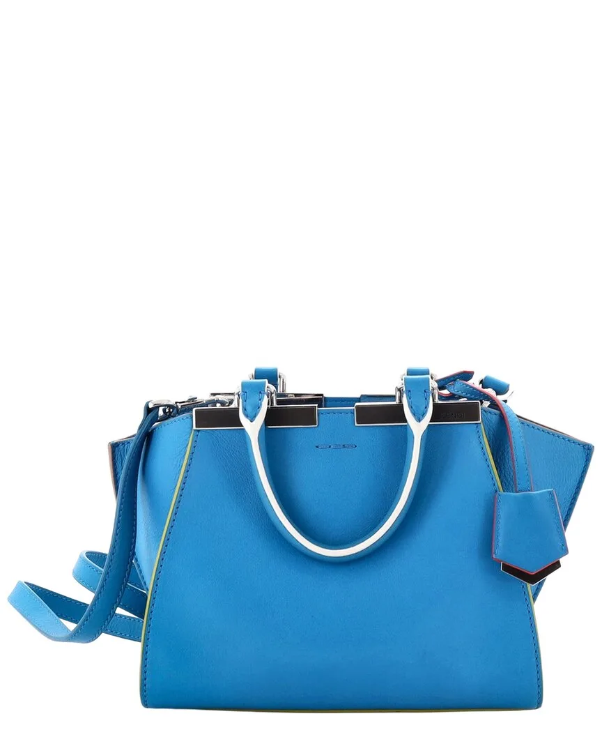 Blue Leather 3Jours Bag Mini (authentic Pre-Loved) by FENDI