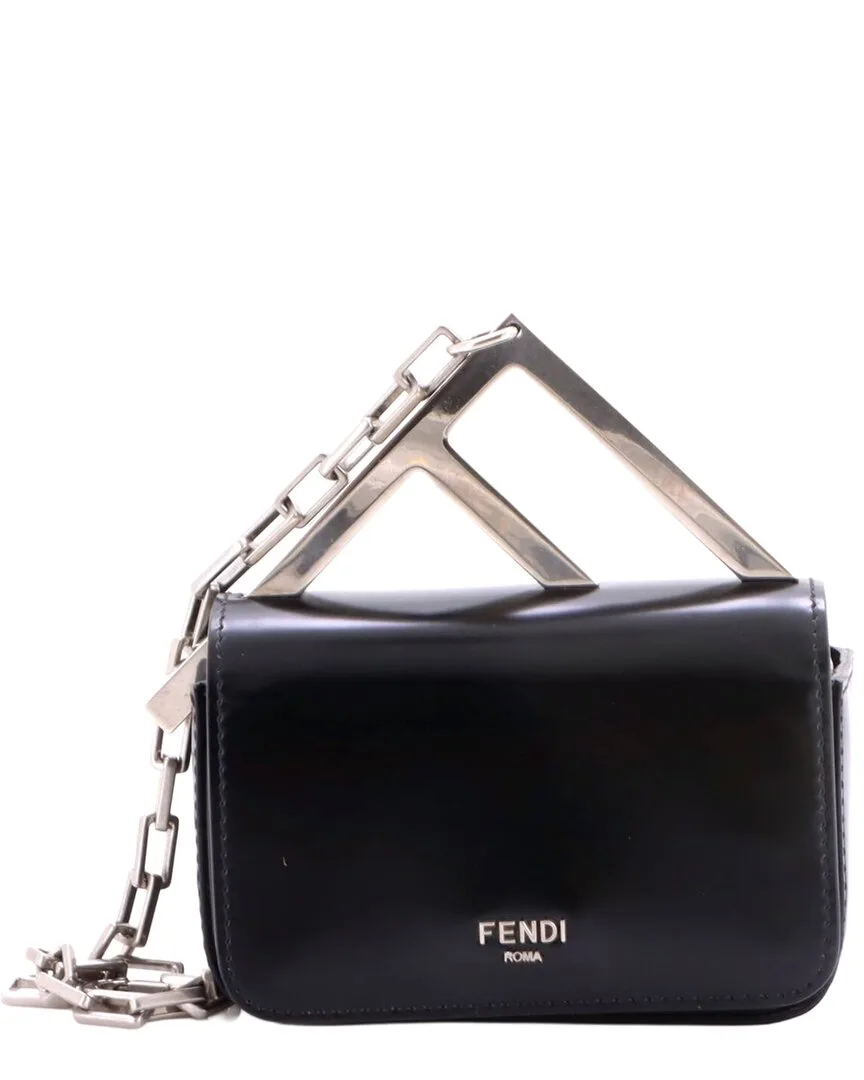 Sheep Leather Ff Chain Clutch Bag Nano (authentic Pre-Loved) by FENDI