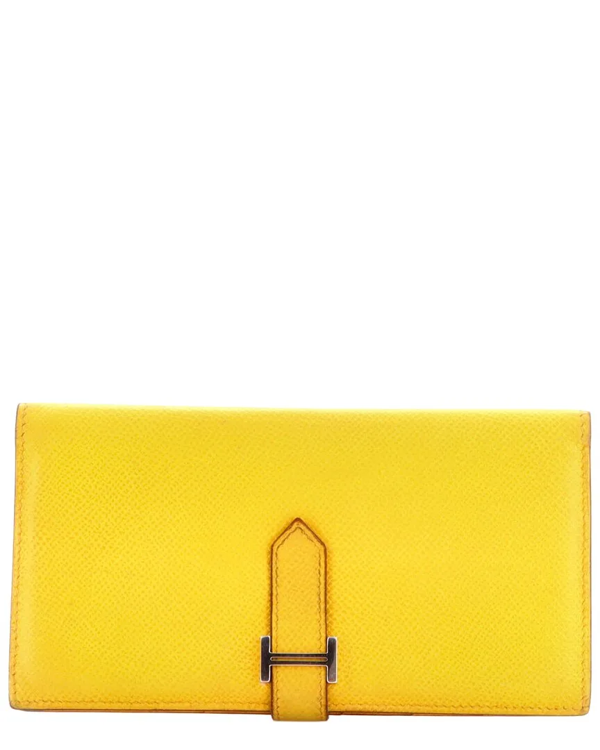 Epsom Bearn Wallet Long (authentic Pre-Loved) by Herms