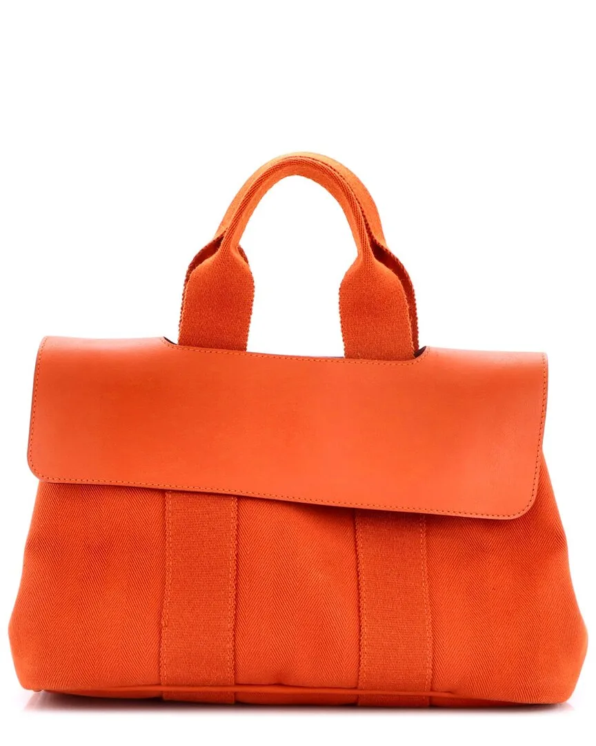 Toile & Leather Valparaiso Bag Pm (authentic Pre-Loved) by Herms