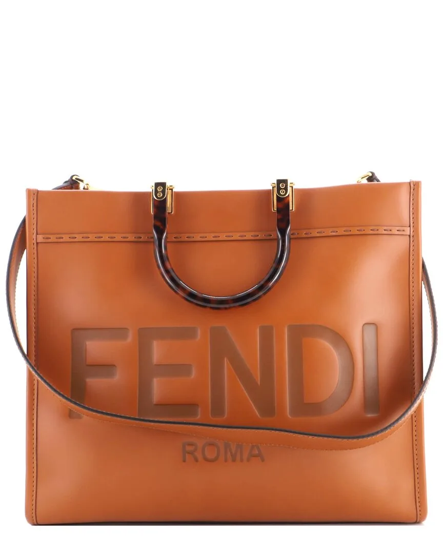 Sheep Leather Sunshine Shopper Tote Medium (authentic Pre-Loved) by FENDI