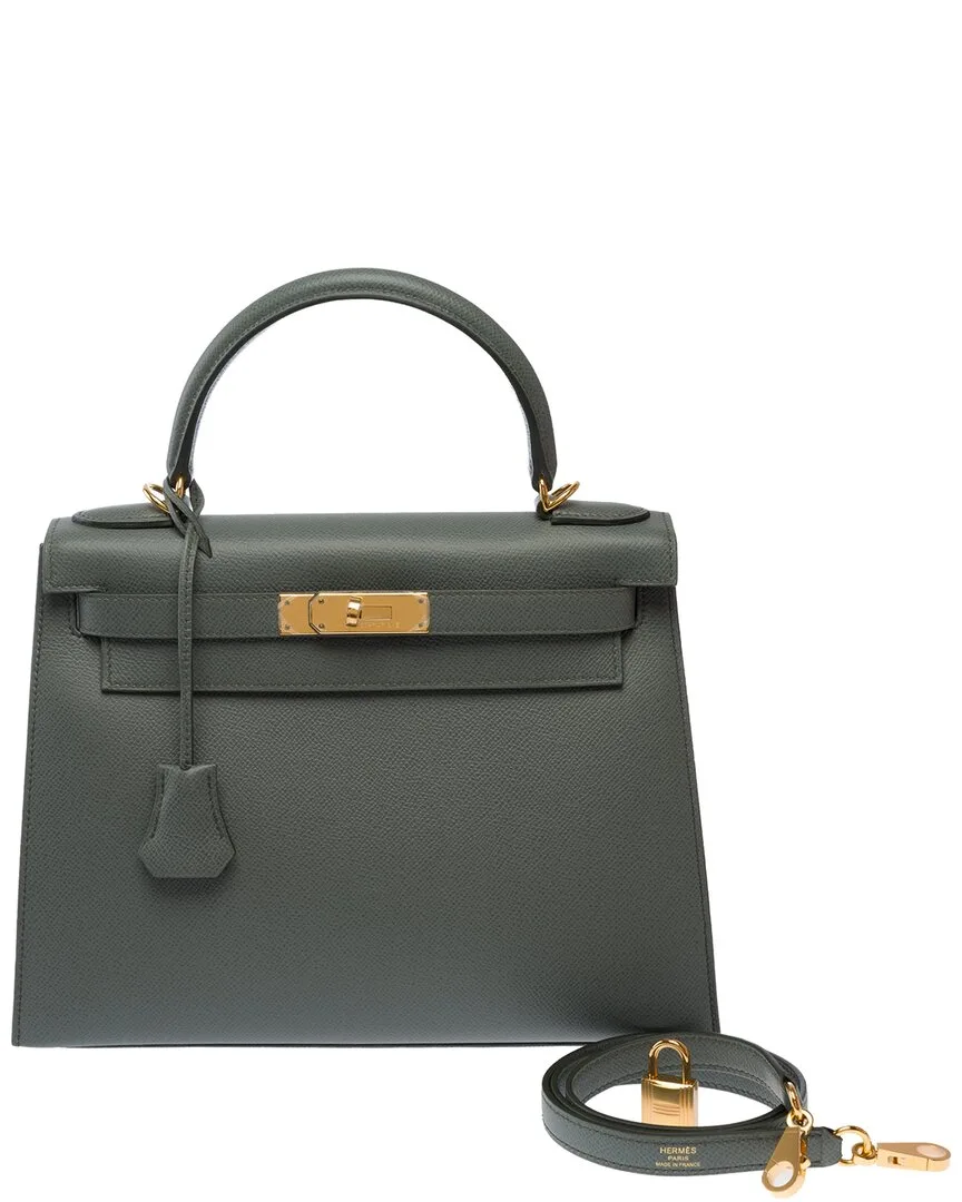 Green Epsom Leather Kelly 28 (authentic Pre-Loved) by Herms