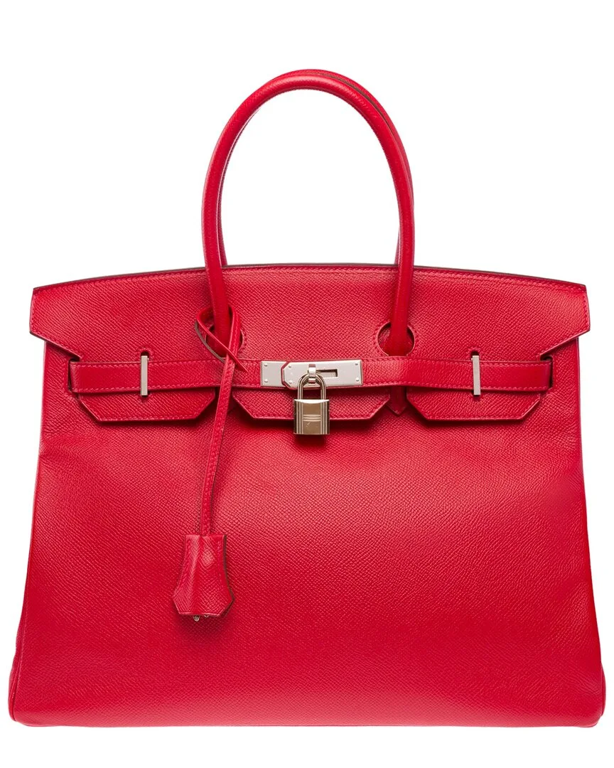 Red Epsom Leather Birkin 35 (authentic Pre-Loved) by Herms