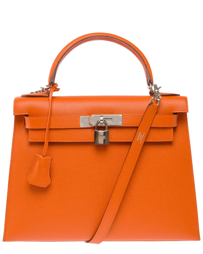 Orange Epsom Leather Kelly 28 (authentic Pre-Loved) by Herms