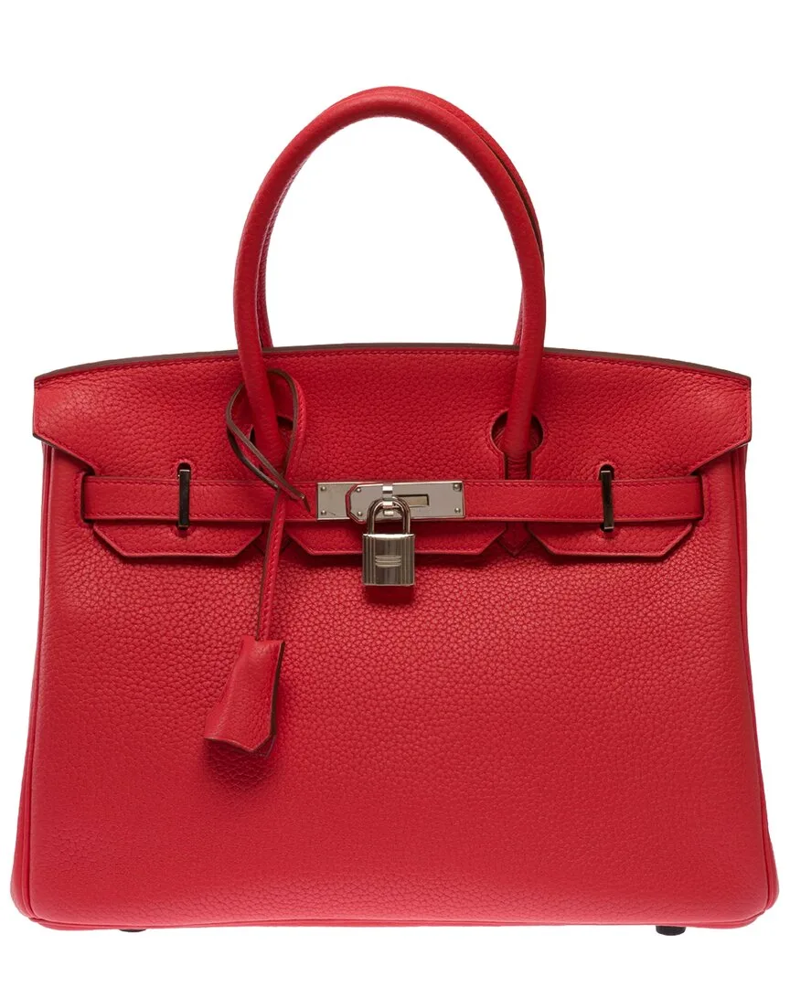 Red Togo Leather Birkin 30 (authentic Pre-Loved) by Herms