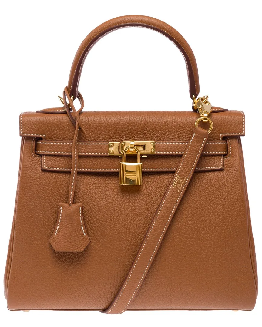 Gold Togo Leather Kelly 25 (authentic Pre-Loved) by Herms