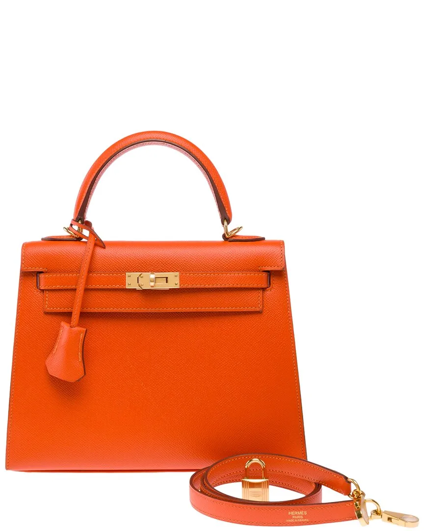Orange Epsom Leather Kelly 25 (authentic Pre-Loved) by Herms