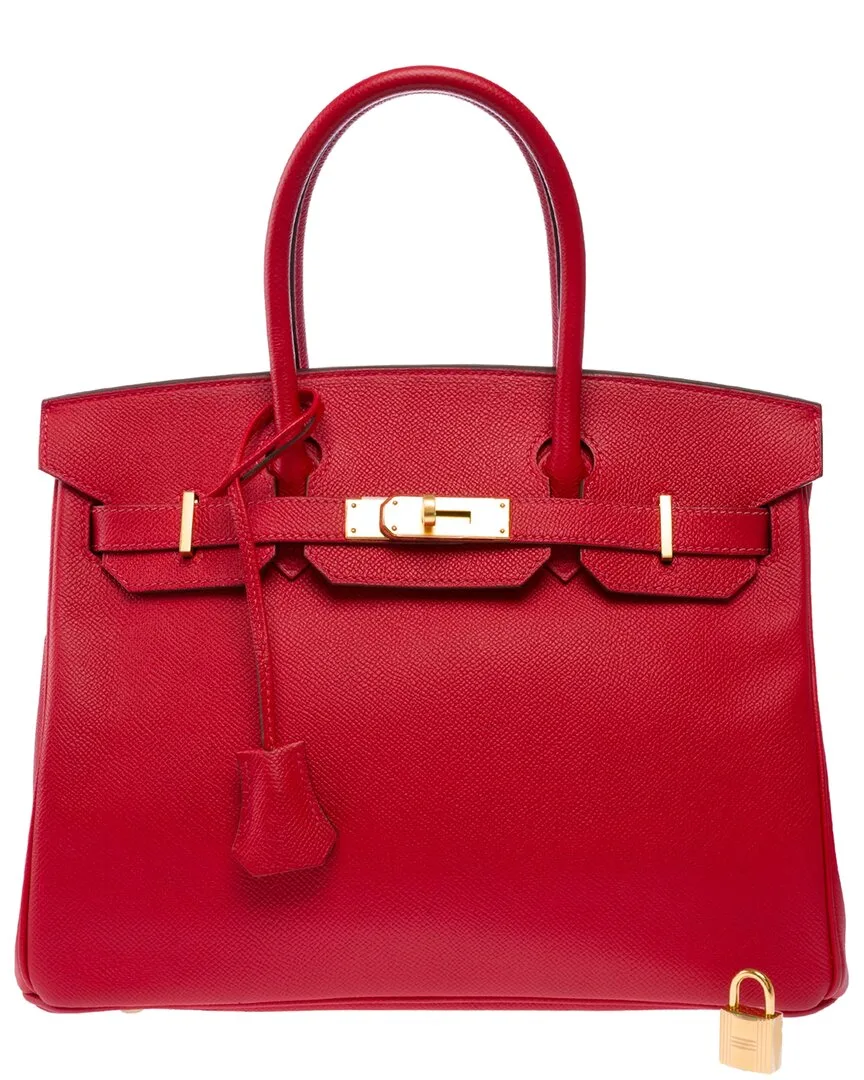 Red Epsom Leather Birkin 30 (authentic Pre-Loved) by Herms