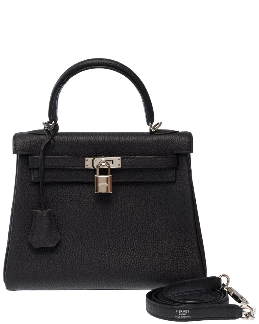Black Togo Leather Kelly 25 (authentic Pre-Loved) by Herms
