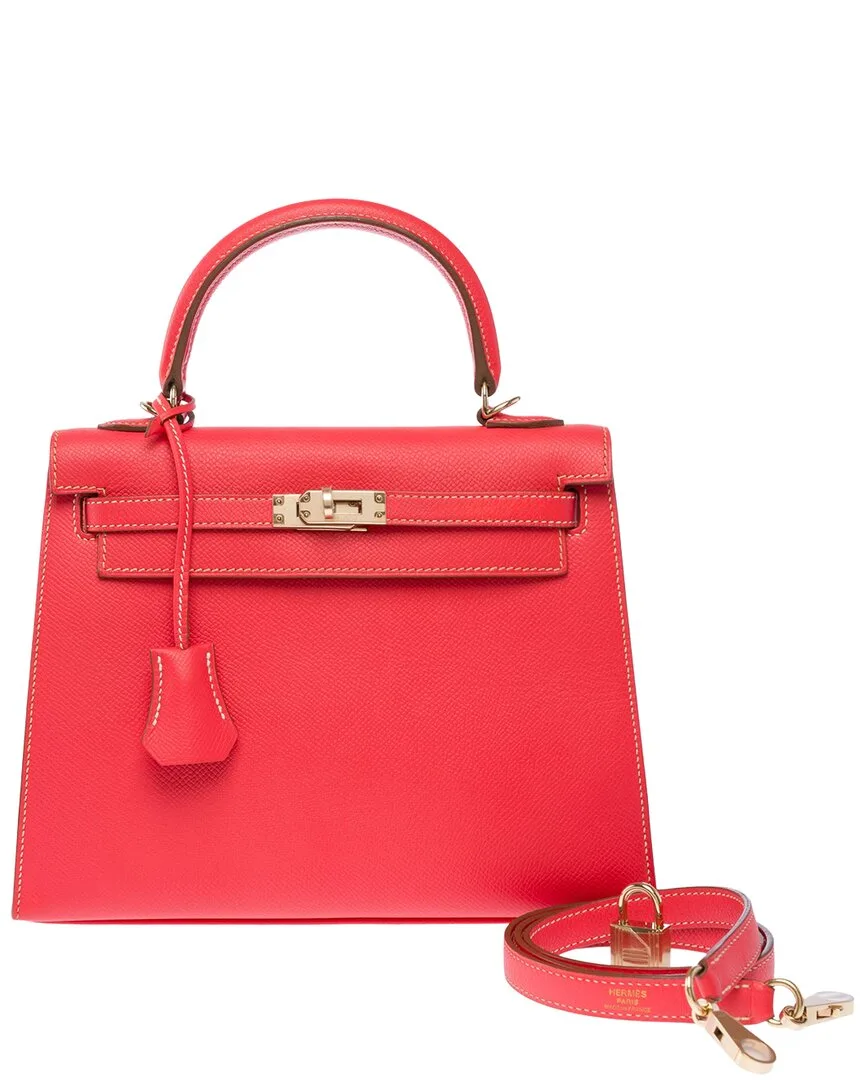 Pink Epsom Leather Kelly 25 (authentic Pre-Loved) by Herms