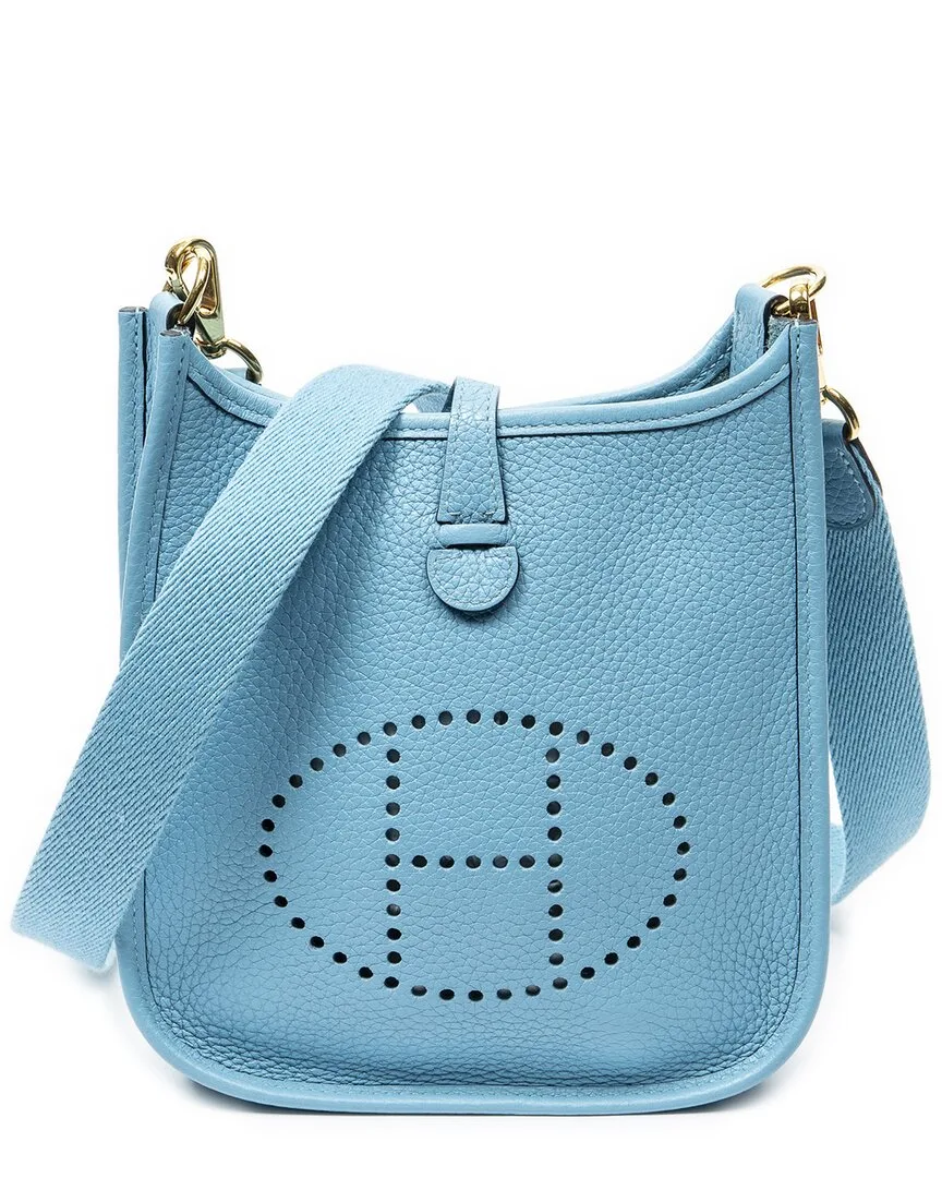 Turquoise Blue Togo Leather Evelyne (authentic Pre-Loved) by Herms