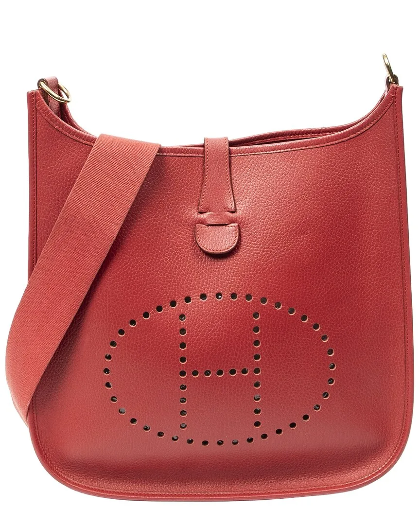 Red Ardennes Leather Evelyne Iii (authentic Pre-Loved) by Herms