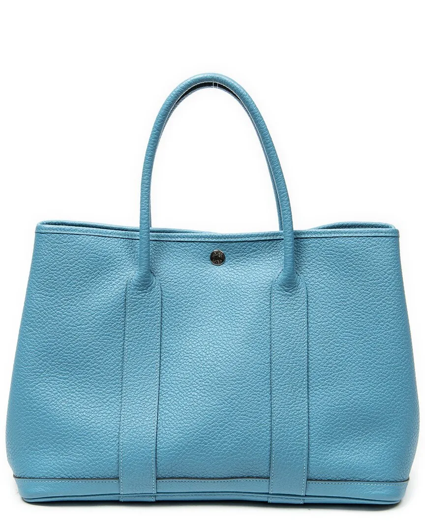 Turquoise Negonda Leather Garden Party (authentic Pre-Loved) by Herms