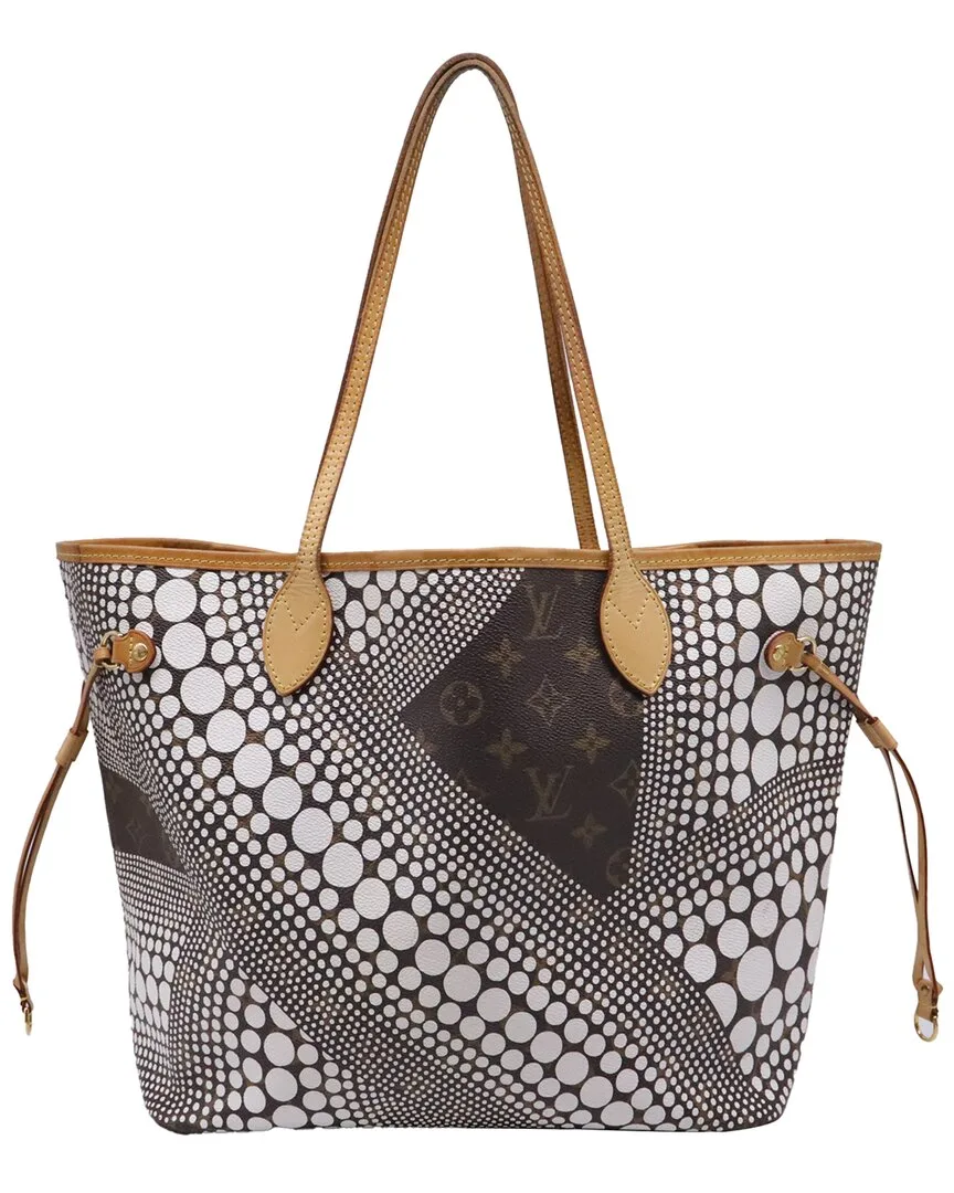 Ecru Canvas x Yayoi Kusama Neverfull mm (authentic Pre-Loved) by Louis Vuitton