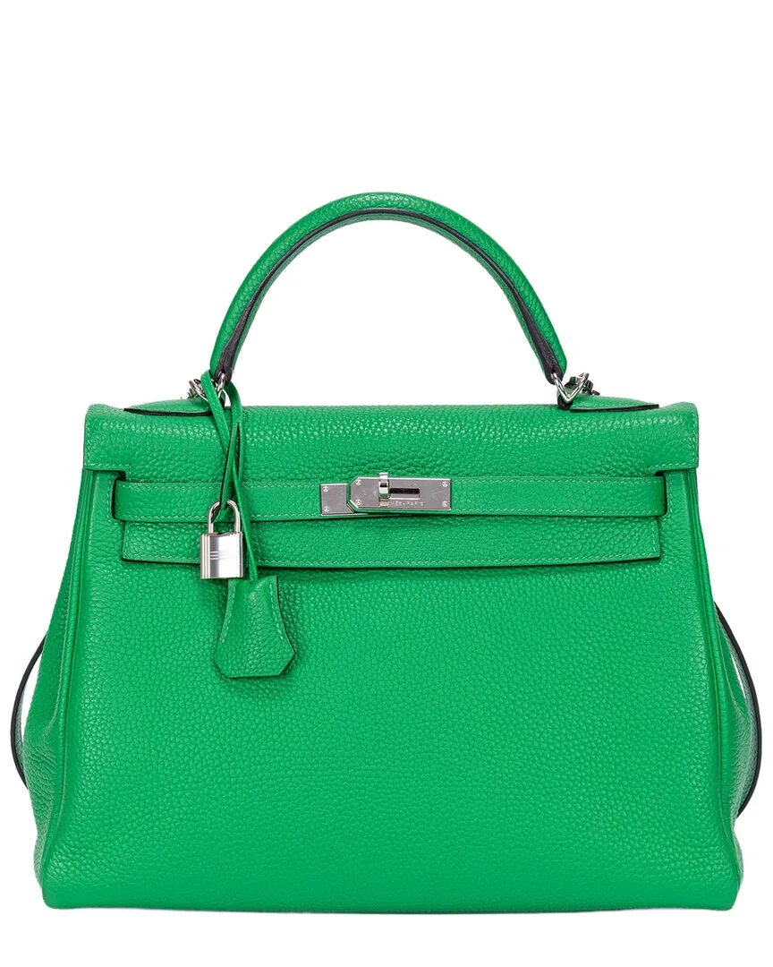 Bambou Green Togo Leather Kelly 32 Retourne (authentic Pre-Loved) by Herms